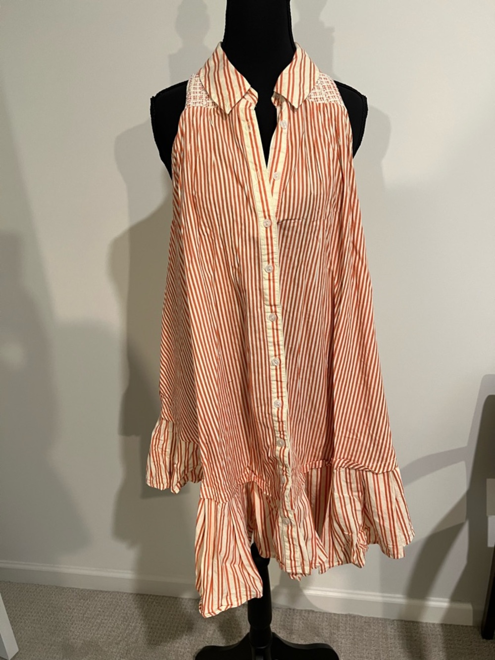 Free People Be Real Striped Mini Dress